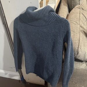 L.L. Bean Navy Cowl Neck Sweater